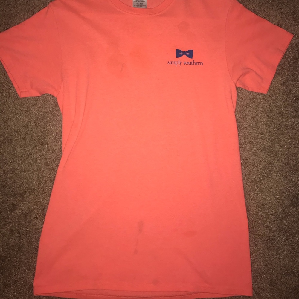 Orange/Peach Simply Southern T-shirt!